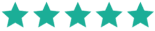 Five-star rating graphic symbolising excellent customer satisfaction.