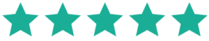 Five-star rating graphic symbolising excellent customer satisfaction.