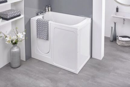 Thornham deepest soak walk-in bath with extra depth for full shoulder immersion.