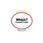 Which? Trusted Trader – celebrating 8 years endorsement logo