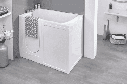 Thornham walk-in bath featuring a sleek, modern design suitable for contemporary bathroom interiors.