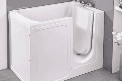 Thornham walk-in bath featuring a secure inward-opening door for safe, easy access and watertight sealing.