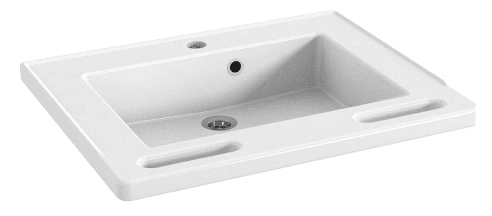 600mm fixed small accessible wash hand basin from EA Mobility