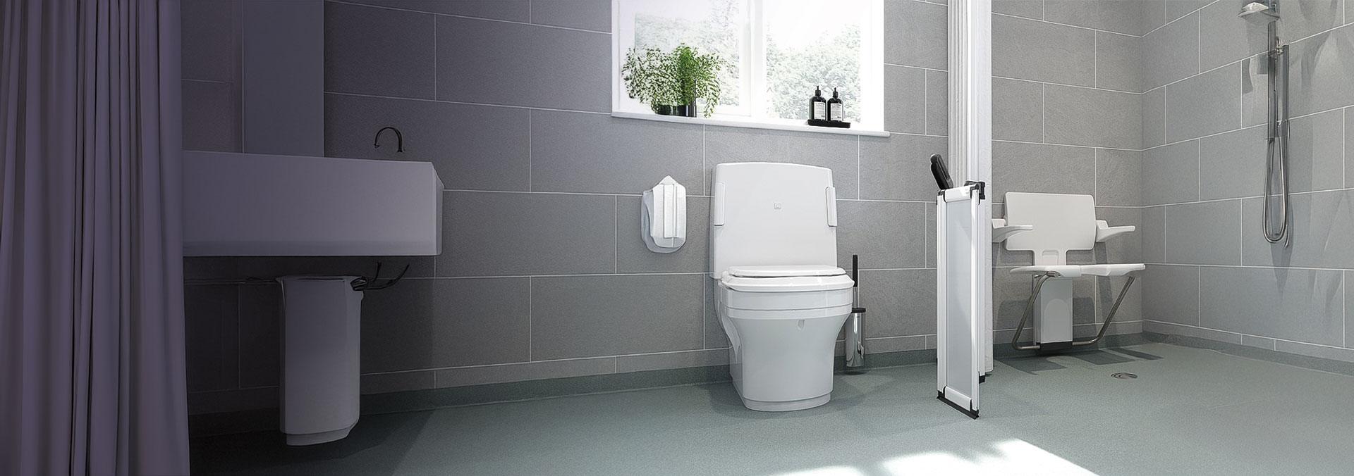 Heavy-duty bariatric toilet from EA Mobility