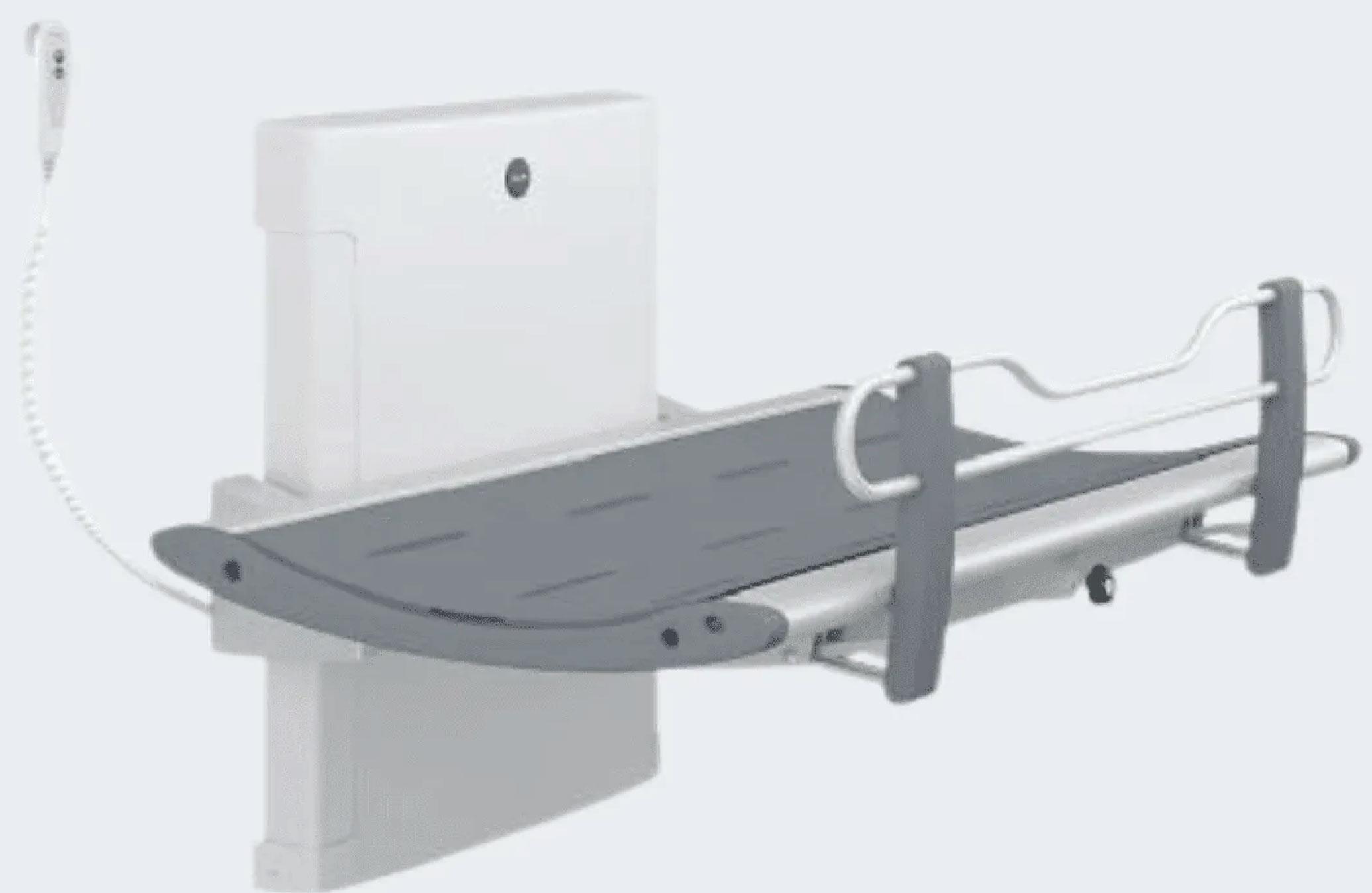 Foldaway space-saving nursing bench from EA Mobility