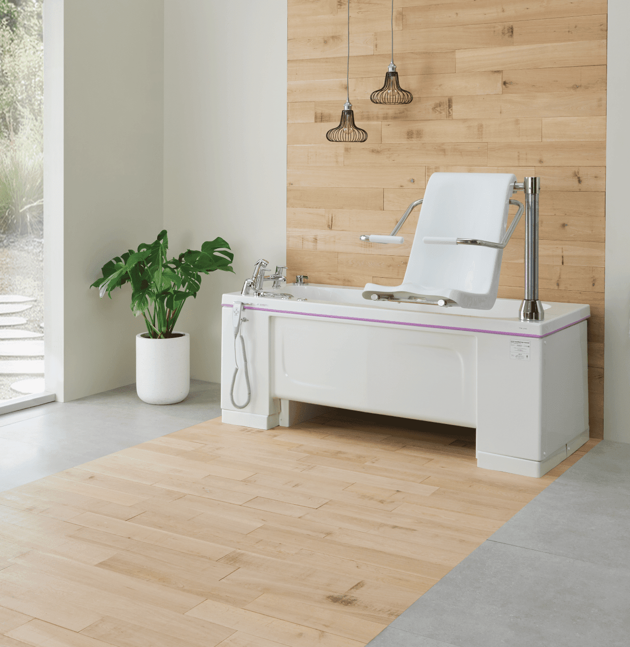 Assisted bathing solutions banner – safe, comfortable, and accessible bathing for all.