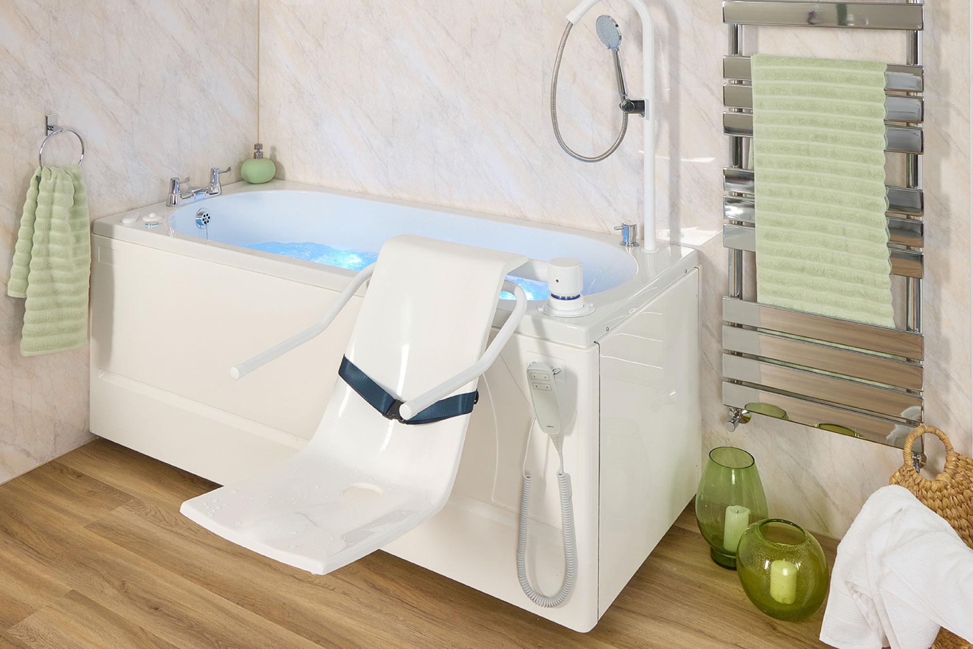 Bath lift for safe, assisted bathing from EA Mobility