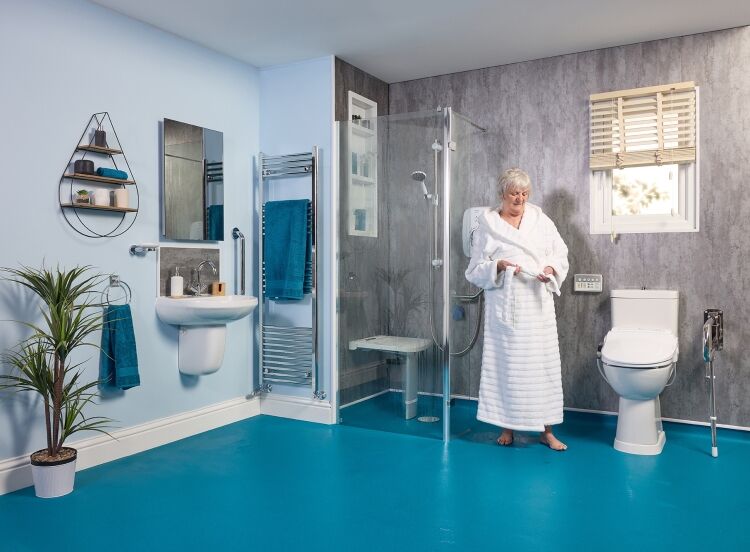 Safety Vinyl flooring of a wet room