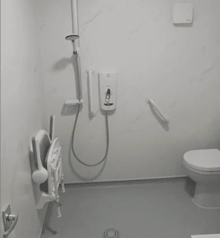 Mr and Mrs D, Birmingham: accessible wet room after
