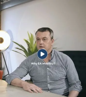 Kevin Carvell, Founder and Managing Director of EA Mobility, speaking in a company video