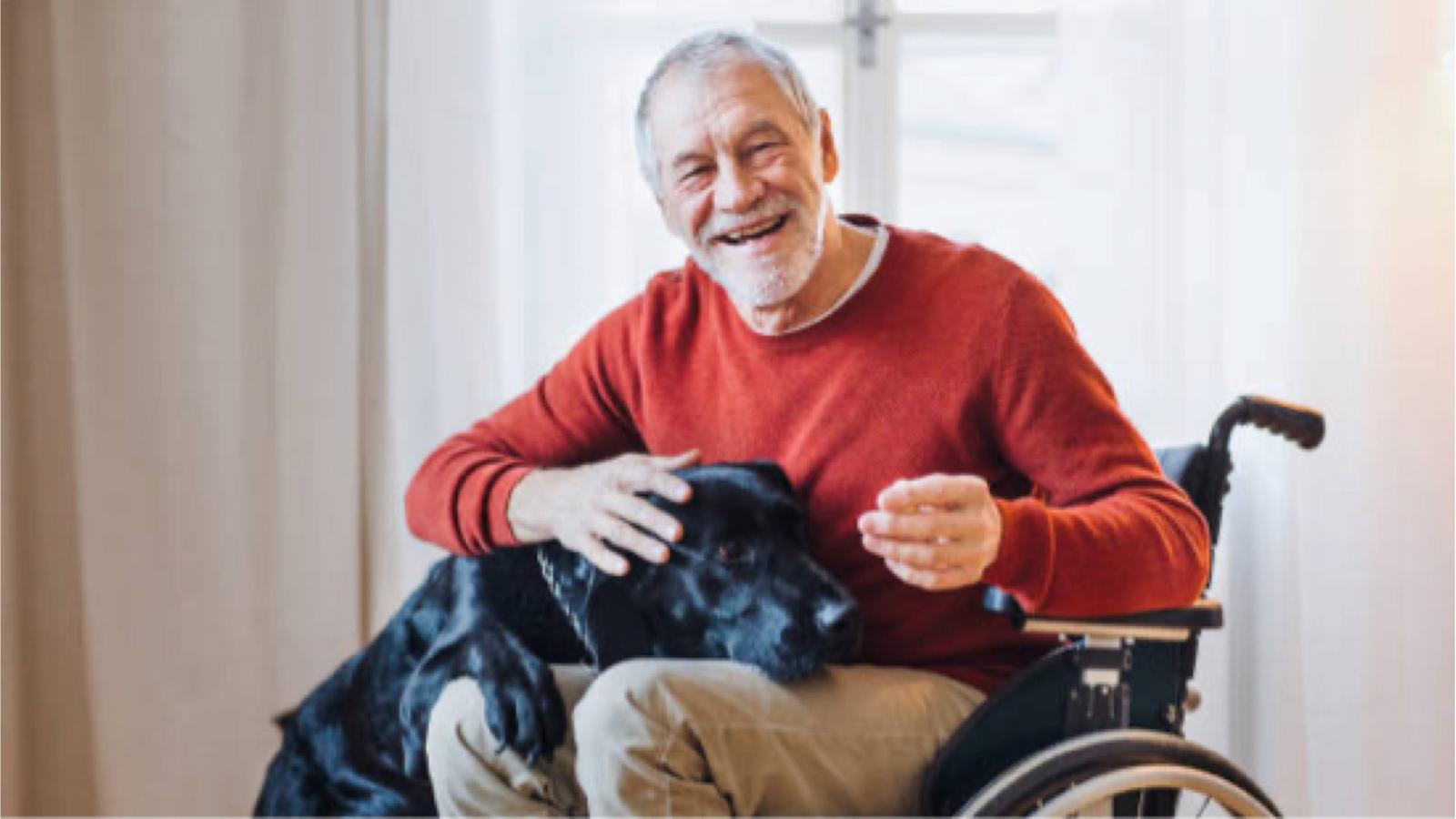 Old man With wheelchair