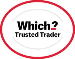 Which? Trusted Trader logo, signifying EA Mobility’s accreditation for high-quality service and trusted mobility solutions.