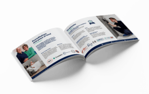 A professionally designed perfect binding brochure from EA Mobility, showcasing our range of mobility solutions, home adaptations, and services.