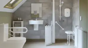 Budget-friendly disabled wet room with stylish features