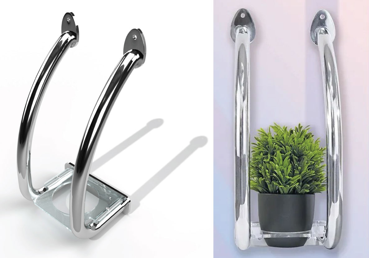 The-Plant-Pot-Holder-Rail Small Wet Rooms