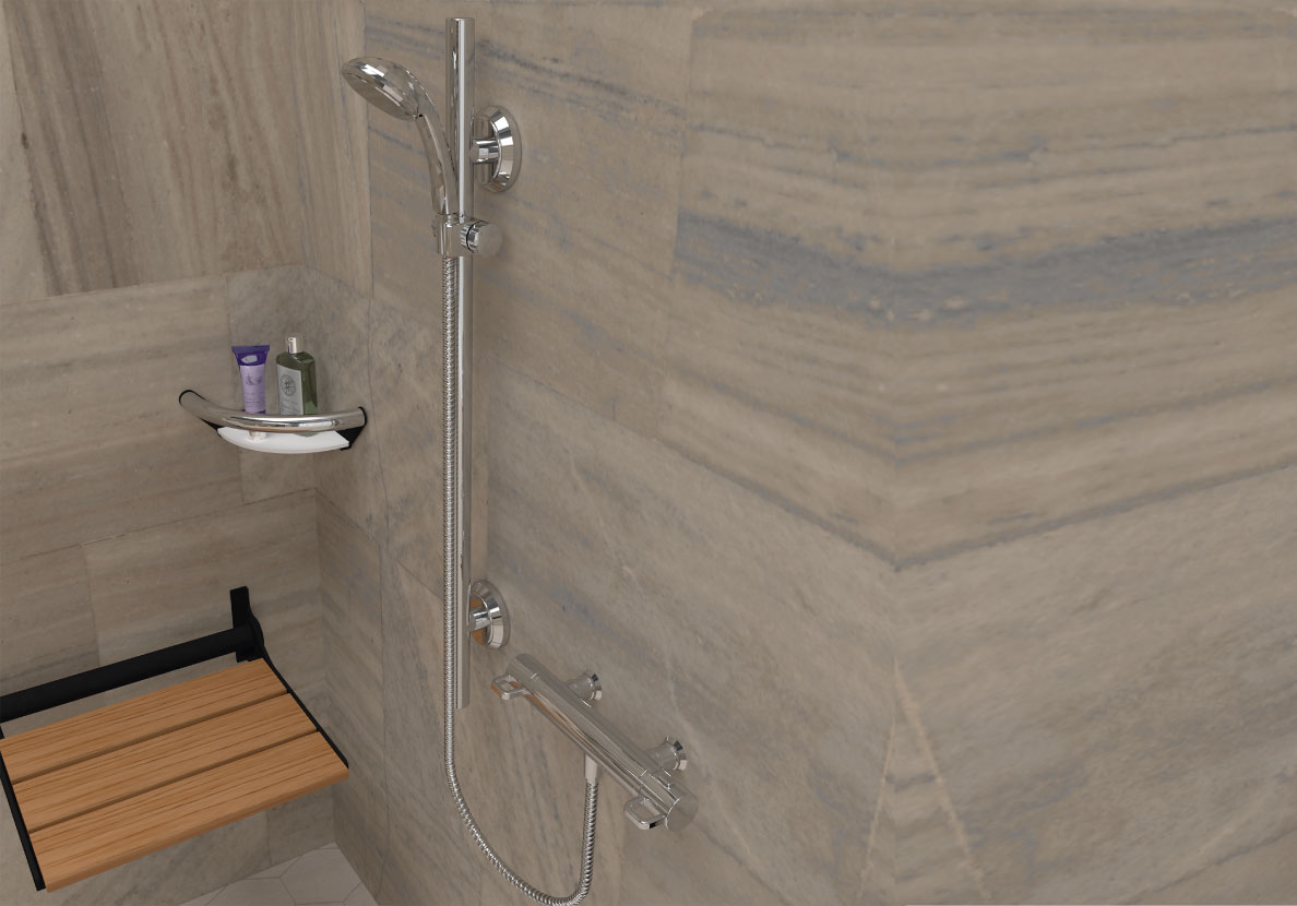 e-Riser-Rail Level Access Showers - 1